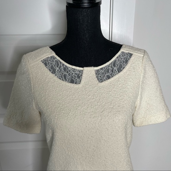Marc by Marc Jacobs NWT Hawthorne Lace Collar Cream Wool Dress Size XS - Picture 8 of 16